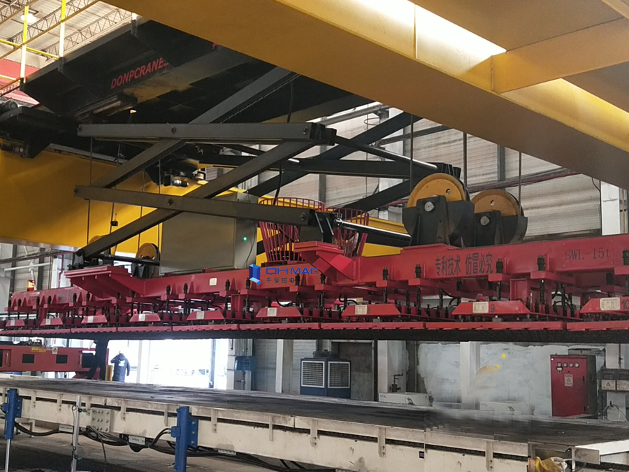 業界突破性案例—一種集群陣列式鋼板下料電永磁吊具